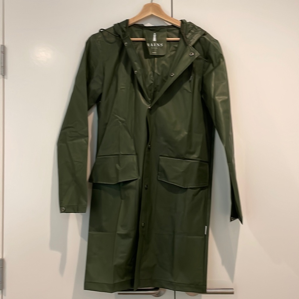 Rains Olive Green raincoat size XXS/XS unisex